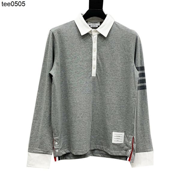 2021 autumn new four bar yarn dyed polo shirt men's and women's long sleeve t-shirt shirt, Black
2021 autumn new four bar yarn dyed polo shirt men's and women's long sleeve t-shirt shirt, Black