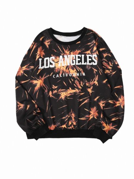 women's hoodies & sweatshirts letter & fire print drop shoulder sweatshirt q3qx#, Black
women's hoodies & sweatshirts letter & fire print drop shoulder sweatshirt q3qx#, Black