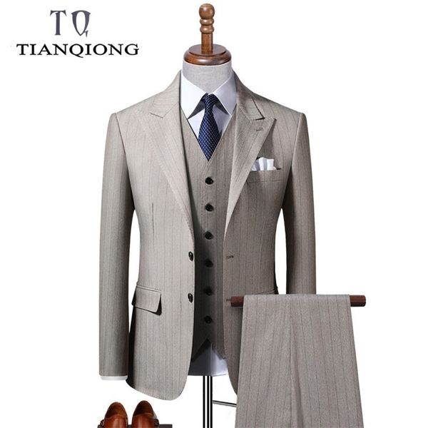 men's suits blazers tian qiong brand stripe wedding suits for men slim fit mens business suits woolen suit formal jacketpantsvest 22090, White;black
men's suits blazers tian qiong brand stripe wedding suits for men slim fit mens business suits woolen suit formal jacketpantsvest 22090, White;black