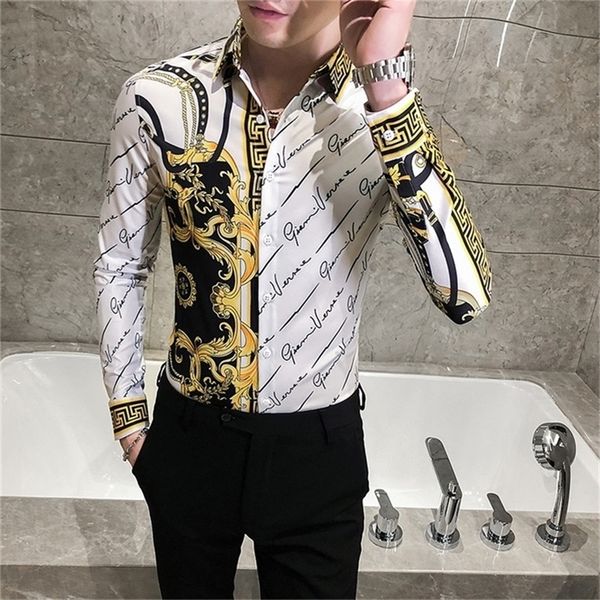 men's casual shirts autumn man vintage printed social black shirts luxury men's white slim fit long sleeve dress shirt fashion cas, White;black
men's casual shirts autumn man vintage printed social black shirts luxury men's white slim fit long sleeve dress shirt fashion cas, White;black