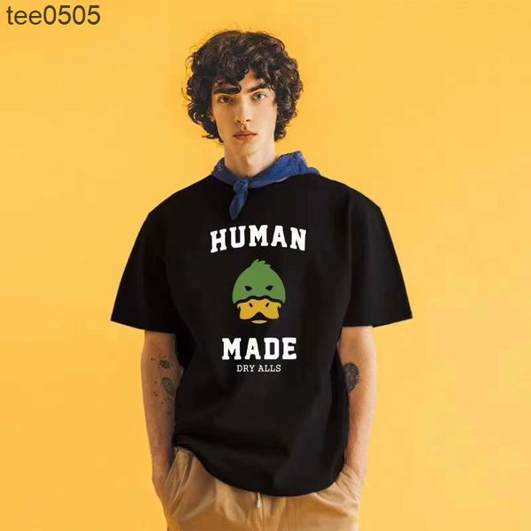 fashion brand human made letter duck slub cotton men's and women's short sleeve t-shirt, White;black
fashion brand human made letter duck slub cotton men's and women's short sleeve t-shirt, White;black