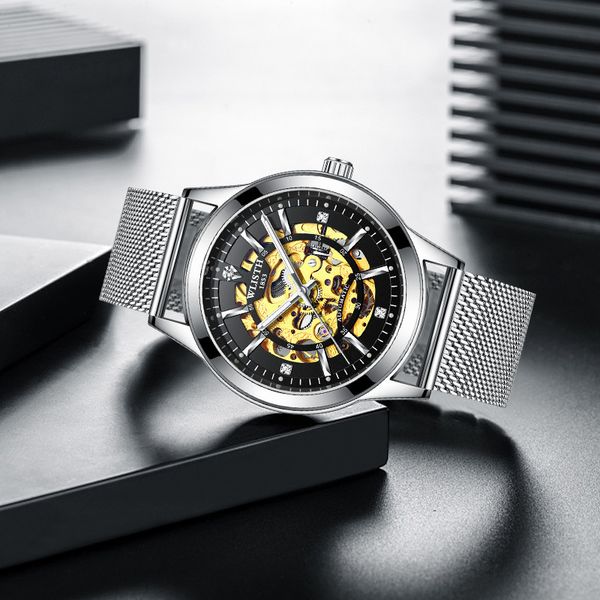 new designer wristwatches mechanical automatic men watches hollow dial stainless steel waterproof wristwatch orologi di lusso gold black sil, Slivery;brown
new designer wristwatches mechanical automatic men watches hollow dial stainless steel waterproof wristwatch orologi di lusso gold black sil, Slivery;brown