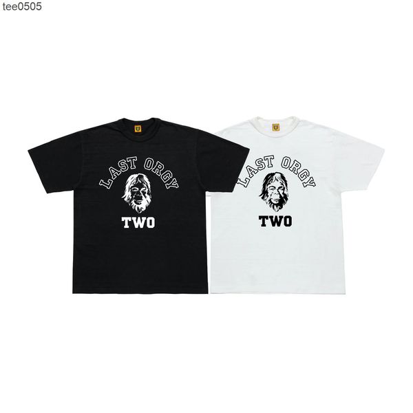 version human made last co branded slub cotton men's and women's short sleeve t-shirt, White;black
version human made last co branded slub cotton men's and women's short sleeve t-shirt, White;black