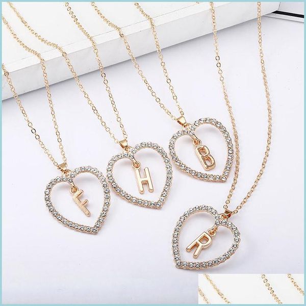 pendant necklaces simple gold color love heart necklaces pendants 26 letters double rhinestone choker necklace women statement jewe dhfg3, Silver
pendant necklaces simple gold color love heart necklaces pendants 26 letters double rhinestone choker necklace women statement jewe dhfg3, Silver