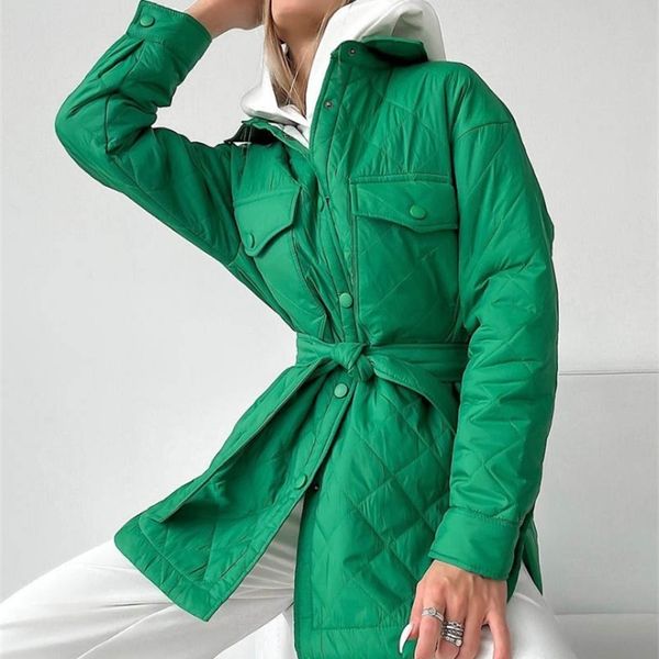 women's down parkas bornladies plaid quilted jacket women loose thin puffer parkas coat vintage belted outwear autumn winter ladies ove, Black
women's down parkas bornladies plaid quilted jacket women loose thin puffer parkas coat vintage belted outwear autumn winter ladies ove, Black