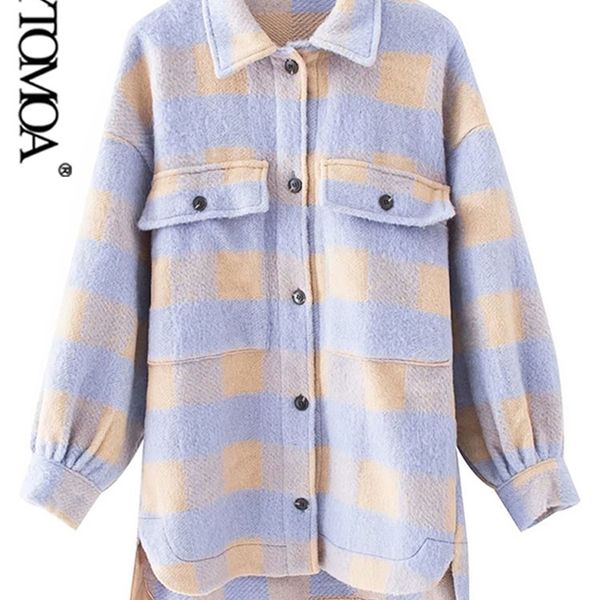 women's wool blends kpytomoa women fashion overshirts oversized checked woolen jacket coat vintage pocket asymmetric female outerwear c, Black
women's wool blends kpytomoa women fashion overshirts oversized checked woolen jacket coat vintage pocket asymmetric female outerwear c, Black