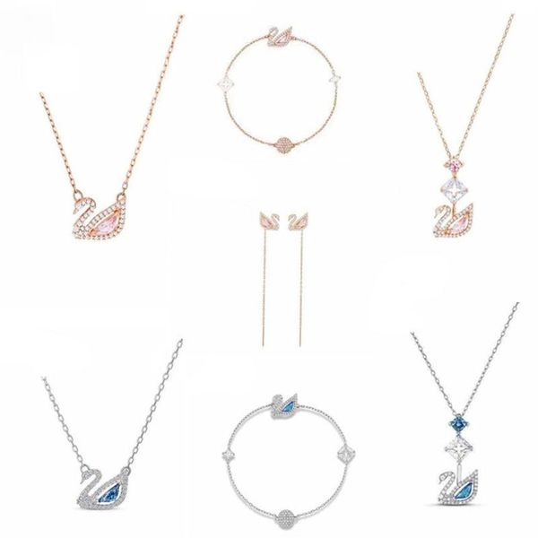 pink sweet lovely swan pendant necklaces bracelets earrings for women brand luxury designer choker necklace with shining crystal196j, Silver
pink sweet lovely swan pendant necklaces bracelets earrings for women brand luxury designer choker necklace with shining crystal196j, Silver