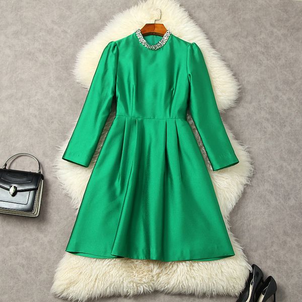 casual dresses european and american women's wear autumn 2022 new styles long sleeve nail bead stand collar solid color fashion pleated, Black;gray
casual dresses european and american women's wear autumn 2022 new styles long sleeve nail bead stand collar solid color fashion pleated, Black;gray
