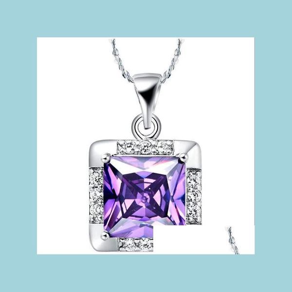 pendant necklaces 6pcs party jewelry square vintage amethyst gemstone sier pendants for women necklace 18k gold plated drop delivery dhhap, Silver
pendant necklaces 6pcs party jewelry square vintage amethyst gemstone sier pendants for women necklace 18k gold plated drop delivery dhhap, Silver