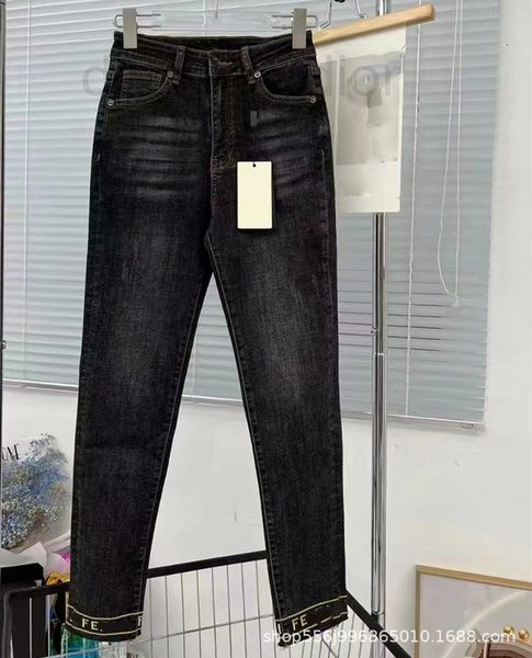 women's jeans designer nanyou women's wear family f high waist slim embroidered letters new style for women in autumn, Blue
women's jeans designer nanyou women's wear family f high waist slim embroidered letters new style for women in autumn, Blue