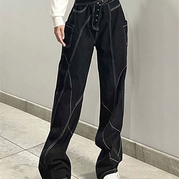 women s jeans suchcute gothic black wide leg with belt women dark academic denim trousers hip hop streetwear grunge fairycore punk pants 220, Blue
women s jeans suchcute gothic black wide leg with belt women dark academic denim trousers hip hop streetwear grunge fairycore punk pants 220, Blue