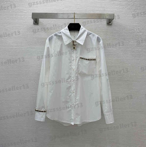 for womens blouses fashion simple white all-match blouse shirts metal chain woven casual long sleeve shirt luxury designer women clothing 0
for womens blouses fashion simple white all-match blouse shirts metal chain woven casual long sleeve shirt luxury designer women clothing 0