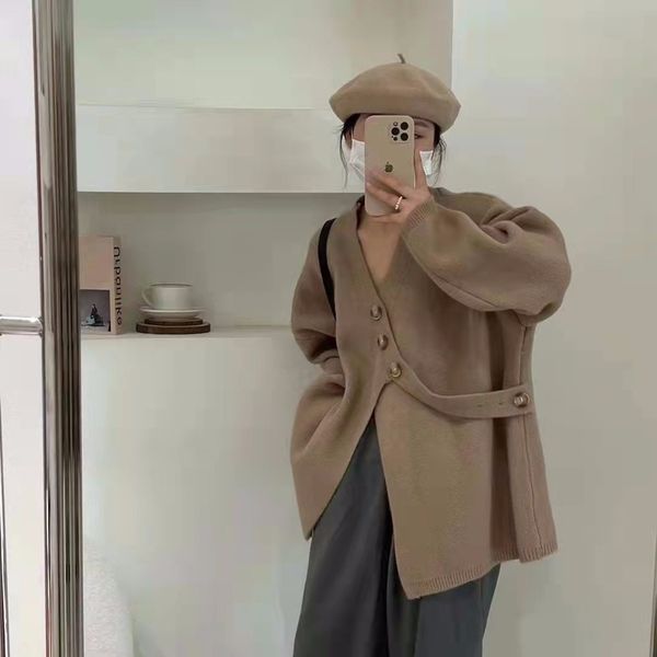 women s sweaters women design small slope v neck loose knit thick female autumn and winter long sleeve 220908, White;black
women s sweaters women design small slope v neck loose knit thick female autumn and winter long sleeve 220908, White;black