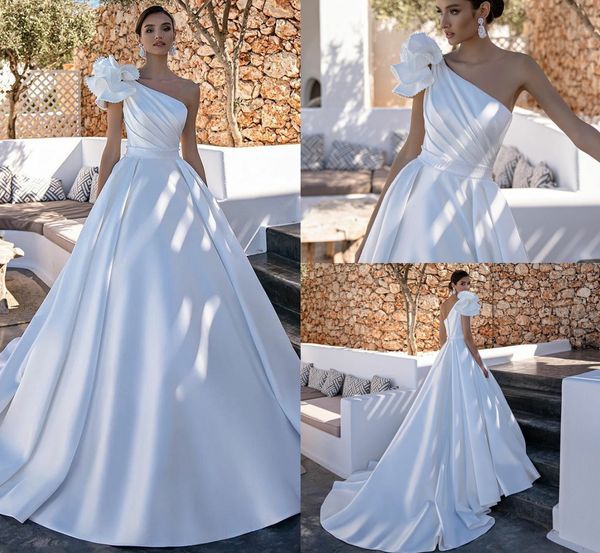 elegant a-line one shoulder stain wedding dress 2023 beading sleeveless bridal gowns for women custom made vestido de novia, White
elegant a-line one shoulder stain wedding dress 2023 beading sleeveless bridal gowns for women custom made vestido de novia, White