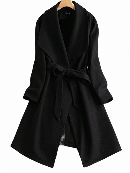plus size outerwear & coats plus solid waterfall collar belted overcoat c2vt#, Black
plus size outerwear & coats plus solid waterfall collar belted overcoat c2vt#, Black