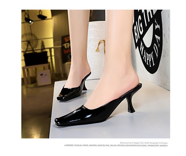 hbp fashion square toes sandals dress shoes pumps with patent leather heel height 7cm spring and fall and summer, Black
hbp fashion square toes sandals dress shoes pumps with patent leather heel height 7cm spring and fall and summer, Black