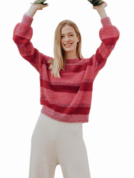 women's sweaters motf premium wool & mohair striped sweater v7wy#, White;black
women's sweaters motf premium wool & mohair striped sweater v7wy#, White;black