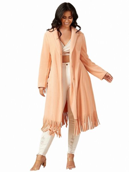 plus size outerwear & coats plus lapel collar fringe hem fleece coat b5az#, Black
plus size outerwear & coats plus lapel collar fringe hem fleece coat b5az#, Black