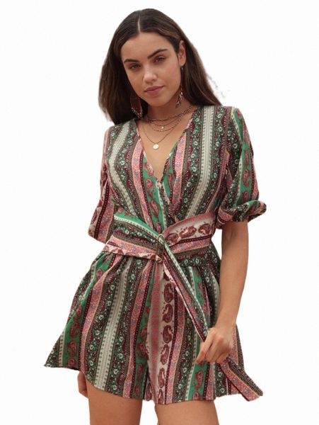 women's jumpsuits & rompers geo & paisley print puff sleeve belted romper 15pn#, Black;white
women's jumpsuits & rompers geo & paisley print puff sleeve belted romper 15pn#, Black;white