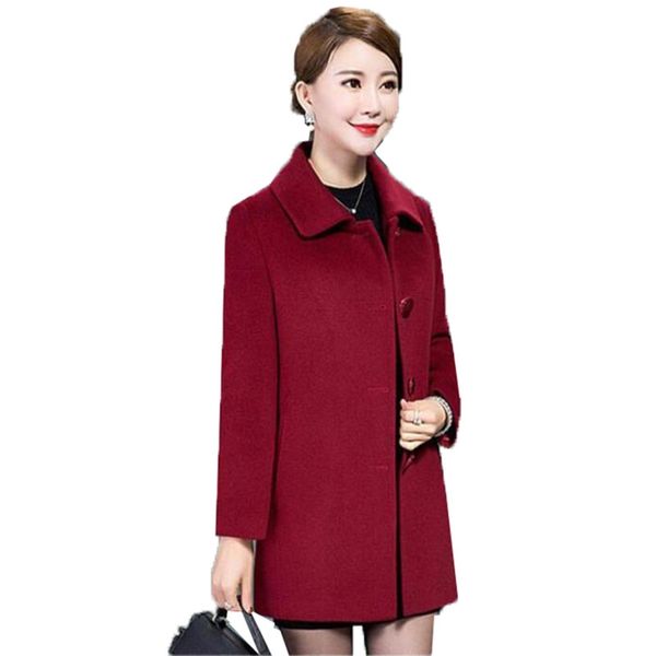 women's wool blends blended en coat outerwear basic women single-breasted spring autumn winter jacket elegant mother dress 5xl 220909, Black
women's wool blends blended en coat outerwear basic women single-breasted spring autumn winter jacket elegant mother dress 5xl 220909, Black