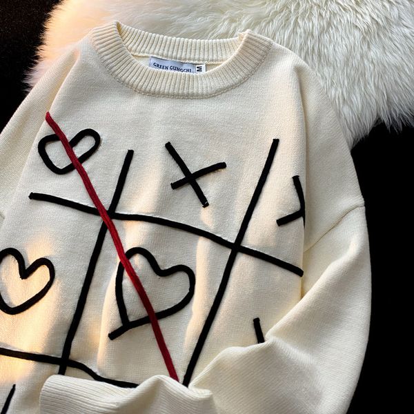 women s sweaters korean fashion women clothes vintage harajuku pullover streetwear gothic print white oversized sweater 220908, White;black
women s sweaters korean fashion women clothes vintage harajuku pullover streetwear gothic print white oversized sweater 220908, White;black