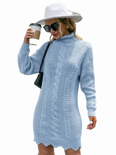 women's sweaters simplee turtleneck cable knit drop shoulder scallop trim sweater dress u1dr#, White;black
women's sweaters simplee turtleneck cable knit drop shoulder scallop trim sweater dress u1dr#, White;black