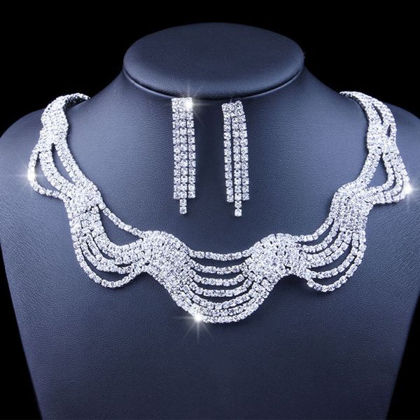 chokers classic rhinestone necklace earring set fashion wave two piece set large discount 220918, Golden;silver
chokers classic rhinestone necklace earring set fashion wave two piece set large discount 220918, Golden;silver