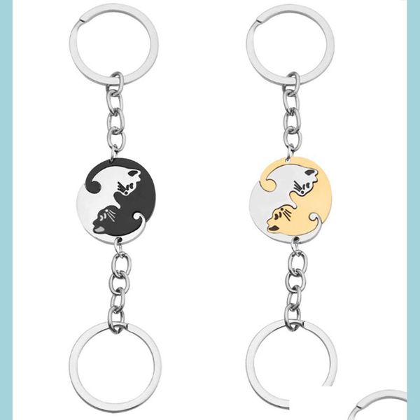 keychains cute animal black white cat couple keychains pendants lover keyring psera for women men choker valentines day gift drop del dhoyj, Silver
keychains cute animal black white cat couple keychains pendants lover keyring psera for women men choker valentines day gift drop del dhoyj, Silver