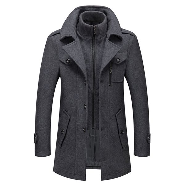 men's wool blends woolen coat men autumn winter coat men solid color cold resistant wool blends overcoat men double collar casual trenc, Black
men's wool blends woolen coat men autumn winter coat men solid color cold resistant wool blends overcoat men double collar casual trenc, Black