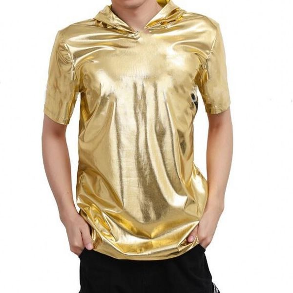 catsuit costumes shiny metallic spandex short sleeve thin hoodies spring casual sweatshirts solid color sweatshirt stage performance, Black
catsuit costumes shiny metallic spandex short sleeve thin hoodies spring casual sweatshirts solid color sweatshirt stage performance, Black