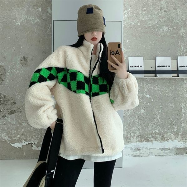 womens jackets product color matching checkerboard design jacket thickened warm lamb wool women allmatch brand 220909, Black;brown
womens jackets product color matching checkerboard design jacket thickened warm lamb wool women allmatch brand 220909, Black;brown