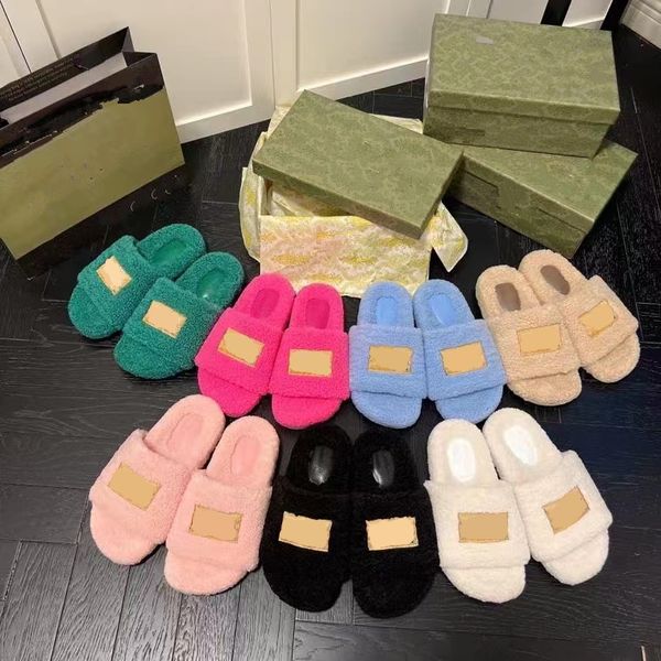 2022 co-branded lamb wool slippers women's autumn and winter new thick bottom open toe flat candy color warm non-slip ladies plush flip, Black
2022 co-branded lamb wool slippers women's autumn and winter new thick bottom open toe flat candy color warm non-slip ladies plush flip, Black