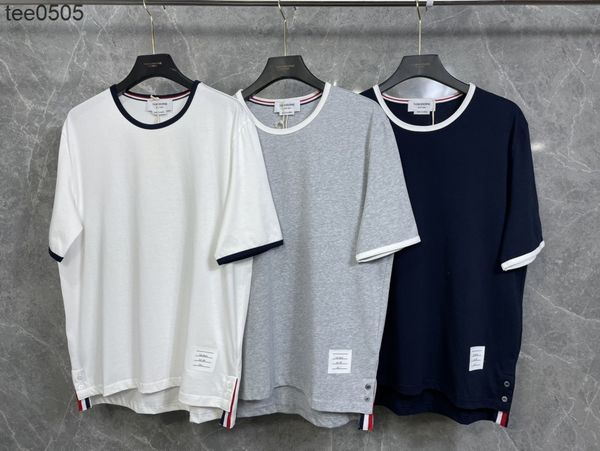 2022 contrast color bonded short sleeve t-shirt casual half sleeve cotton solid color summer clothes for men and women, White;black
2022 contrast color bonded short sleeve t-shirt casual half sleeve cotton solid color summer clothes for men and women, White;black