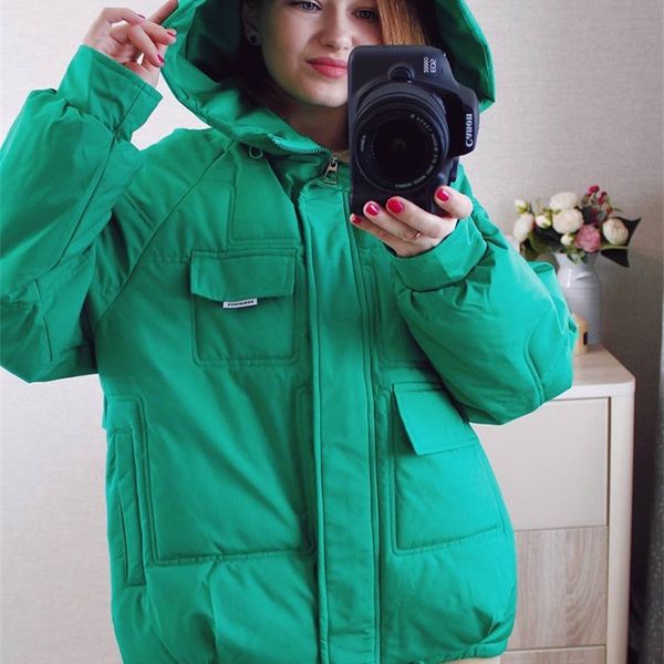 women's down parkas winter women short parkas jackets casual thick warm hooded pattern coat female winter outwear loose jacket parkas 2, Black
women's down parkas winter women short parkas jackets casual thick warm hooded pattern coat female winter outwear loose jacket parkas 2, Black