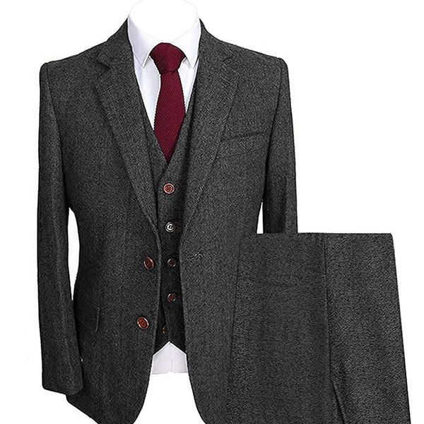 men's suits blazers mens herringbone suits 3 piece groom wool formal work business tailormade tuxedos blazer pants vest for wedding 220, White;black
men's suits blazers mens herringbone suits 3 piece groom wool formal work business tailormade tuxedos blazer pants vest for wedding 220, White;black