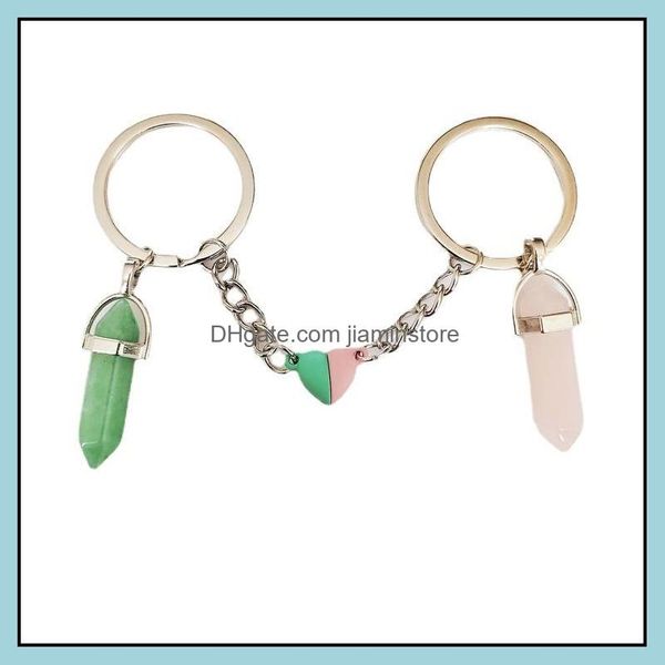 keychains lover natural crystal rose quartz stone key ring love heart magnetic keychains for couple friend gifts diy handmade jewelry dhbwc, Silver
keychains lover natural crystal rose quartz stone key ring love heart magnetic keychains for couple friend gifts diy handmade jewelry dhbwc, Silver