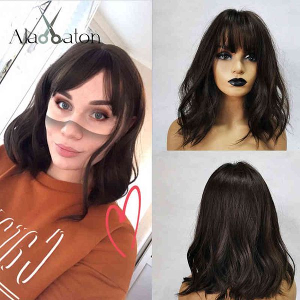 lace wigs alan eaton medium wavy black brown women bobo with bangs synthetic fiber high temperature female heat resistant 0908
lace wigs alan eaton medium wavy black brown women bobo with bangs synthetic fiber high temperature female heat resistant 0908