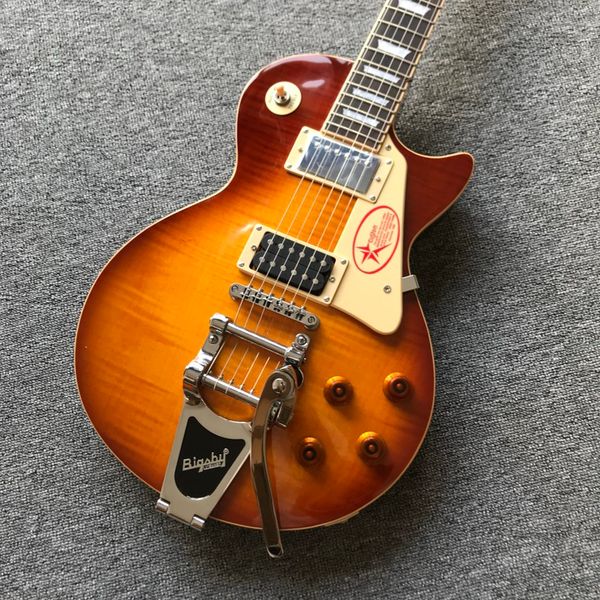 oem 6-string electric guitar rosewood fingerboardtiger flame 3-piece pickup with tremolo system delivery
oem 6-string electric guitar rosewood fingerboardtiger flame 3-piece pickup with tremolo system delivery