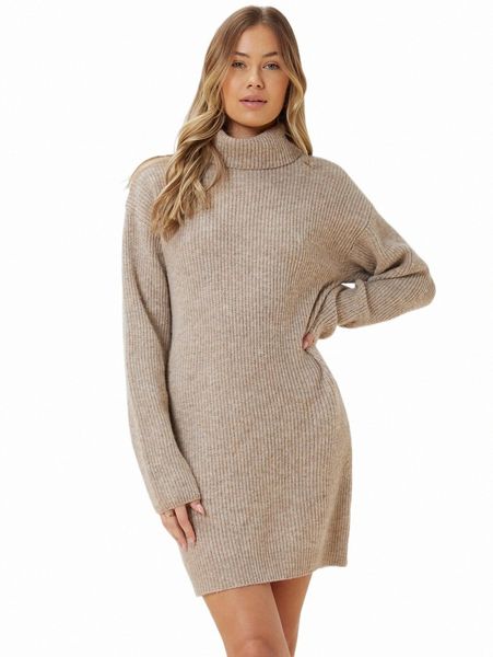 women's sweaters motf eco recycled polyester turtleneck sweater dress t63u#, White;black
women's sweaters motf eco recycled polyester turtleneck sweater dress t63u#, White;black