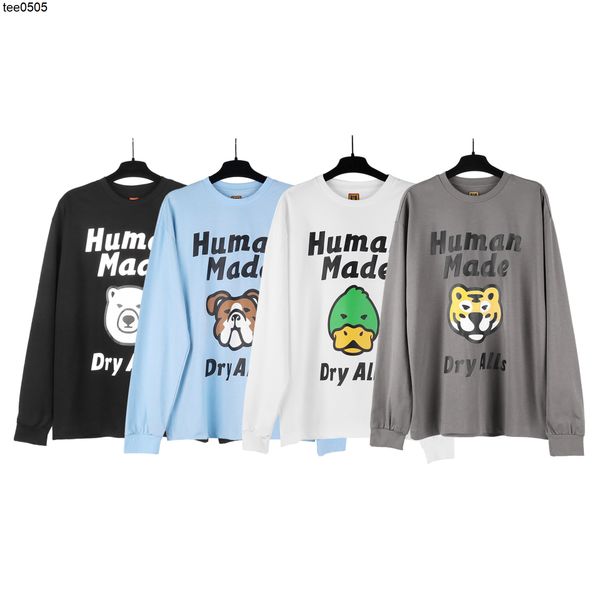 early autumn new human made cartoon duck animal print men's long sleeve t-shirt backing, Black
early autumn new human made cartoon duck animal print men's long sleeve t-shirt backing, Black