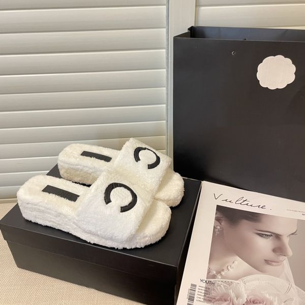 embroidery c terry fur towel slippers paris cha and nel fashion fluffy furry slides scuffs sandals woman thick bottom wedges flip flops mule, Black
embroidery c terry fur towel slippers paris cha and nel fashion fluffy furry slides scuffs sandals woman thick bottom wedges flip flops mule, Black