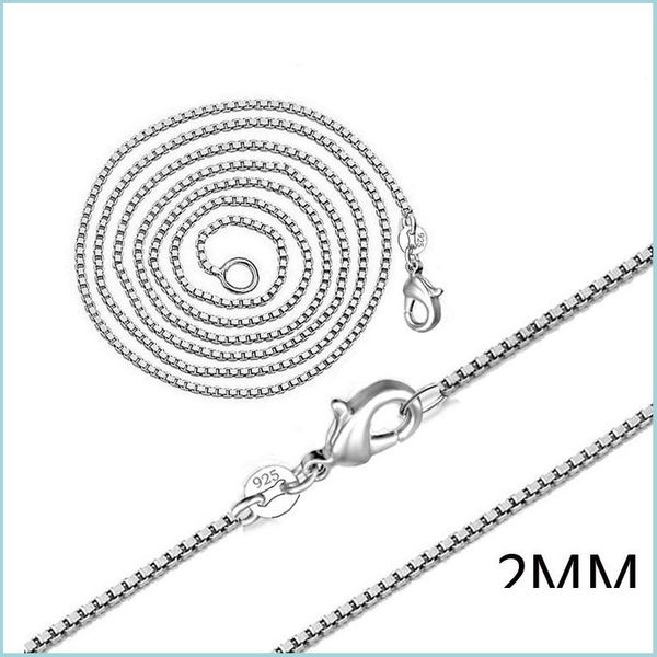 chains 12 pcs 2 mm flash box chain sier necklace charm 925 sterling plated drop delivery 2021 jewelry necklaces pendants carsho dhwja, Silver
chains 12 pcs 2 mm flash box chain sier necklace charm 925 sterling plated drop delivery 2021 jewelry necklaces pendants carsho dhwja, Silver