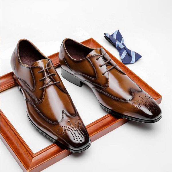men brogue casual dress shoes patchwork oxford genuine leather formal shoes for male party dinner british footwear da65, Black
men brogue casual dress shoes patchwork oxford genuine leather formal shoes for male party dinner british footwear da65, Black