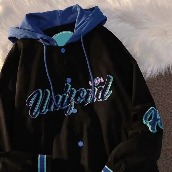 womens jackets spring and autumn baseball uniform mori coat female ins hong kong style couple wear loose student jacket coat women 220909, Black;brown
womens jackets spring and autumn baseball uniform mori coat female ins hong kong style couple wear loose student jacket coat women 220909, Black;brown