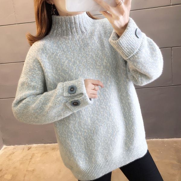 women s sweaters autumn winter high neck chenille sweater thick warm loose pullover clothes mink velvet bottoming female 220908, White;black
women s sweaters autumn winter high neck chenille sweater thick warm loose pullover clothes mink velvet bottoming female 220908, White;black