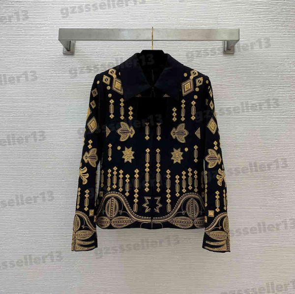 womens jacket full body gold thread embroidery pattern jackets fashion brand tie bow slim lapel long sleeve jacket luxury designer women clo, Black;brown
womens jacket full body gold thread embroidery pattern jackets fashion brand tie bow slim lapel long sleeve jacket luxury designer women clo, Black;brown