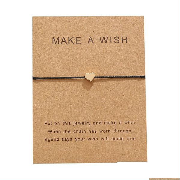 charm bracelets card love bracelet simple gold heart pendant blessing woven hand rope drop delivery 2021 jewelry bracelets ffshop2001 dhsum, Golden;silver
charm bracelets card love bracelet simple gold heart pendant blessing woven hand rope drop delivery 2021 jewelry bracelets ffshop2001 dhsum, Golden;silver