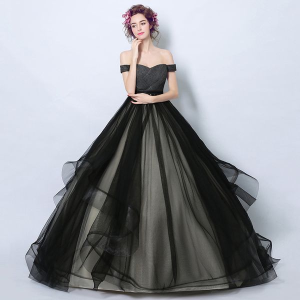 black prom dresses off shoulder pleats ruffles prom gowns tulle vestidos long dresses
black prom dresses off shoulder pleats ruffles prom gowns tulle vestidos long dresses