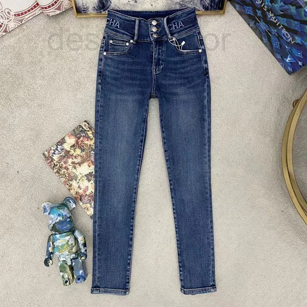 women's jeans designer three buttons high waist slim jeans women 2022 european new heavy industry small feet pencil pants trend xvi7, Blue
women's jeans designer three buttons high waist slim jeans women 2022 european new heavy industry small feet pencil pants trend xvi7, Blue
