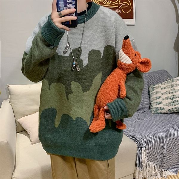 men s sweaters stripe ins harajuku style color matching o neck brand street loose couple pullover vintage male 220908, White;black
men s sweaters stripe ins harajuku style color matching o neck brand street loose couple pullover vintage male 220908, White;black